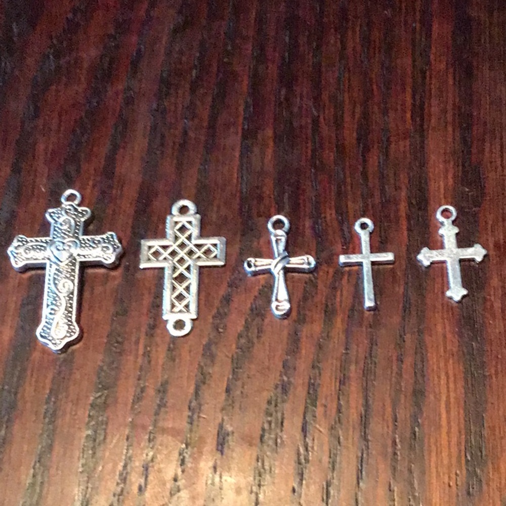 5 piece set of Different Stainless Steel Crosses E